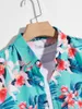 Homme Chemises Décontractées Eté Plantes Tropicales Manches Courtes Imprimé Hawaïen Poche Luxe Rétro Vintage Quotidien Décontracté Social
