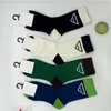 Women Girl Triangle Letter Socks Casual Cotton Breathable Sock with Tag Fashion Hosiery for Gift Party