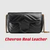 Marmont Chevron Leather Super Mini Bag Key Ring Inside Attachable to Big Tote Softly Structured Shape Flap Closure with Double Letter Hardware