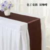 10pc Satin Table Runners White/Red/Black/Gold/Silver/Champagne 18 Color 30*275cm For Wedding el Banquet Home Decoration 210709