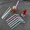 Food Grade Silicone Straws Straight Bent Foldable Drinking Straw For Party Supplies Bar Accessory Tools