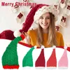 Woolen garn komplett julhatt handmake stickning tjockt garn vuxna barn jul hatt nyår gåva juldekorationer y21111