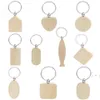 Beech Wood Keychain Party Favors Blank Personalized Customized Tag Name ID Pendant Key Ring Buckle Creative Birthday Gift RRF12194