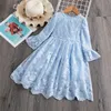 Kids Girls Embroidery Dress for Children 's Lace Clothing Summer Cotton Crochet 210529