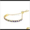 Bangle Jewelry Drop Delivery 2021 Exotic Stones Stripes Shine Bracelets For Women Gift Original Sterling Sier Making Ps0222 Ctmkc