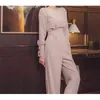 Office Lady Style Elegant Women Romper Female Overalls Casual Jumpsuit Fashion Shiny Collar High Waist 210520