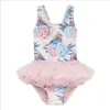 Adorable bébé filles jupe maillots de bain été Animal/fleur/oiseau motif imprimé enfant en bas âge maillot de bain enfants vêtements ensemble enfants