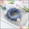 Hair Accessories Baby, Kids & Maternity Scrunchie Stretch Plush Headband Scrunchies Women Girls Elastic Faux Fur Pearl Bands Hairs Tie Ring