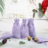 Drawstring Bag Natural Burlap Bags Reusable Packaging Pocket Wedding Baby Showers Birthday Festival Gift Jewerly Pouch