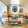 360 Wifi Panorama Camera Lamp Panoramisch Nachtzicht Tweeweg Audio Home Security Videobewaking Fisheye Lamp Wifi-camera's