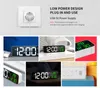 Musik LED Digital Wecker Uhr Tischuhr Digitale Temperatur Datum Anzeige Desktop Spiegel Uhren Snooze Home Tisch Dekor 211112