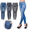 Sexy sans couture jegging jean pour femmes taille haute maigre Push Up crayon pantalon grande taille S-3XL extensible mince Leggings 210629