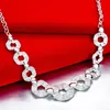 Pendant Necklaces Round Necklace 925 Sterling Silver Chain Jewelry Fashion Ladies
