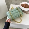 Omuz Çantaları kadın Rahat Örgü Flap Lüks Tasarımcı Çanta Kaliteli PU Deri Tote Çanta Kadın Zincir Dokuma Crossbody