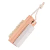 NEW2 in 1 Cleaning Brushes Natural Body or Foot Exfoliating brush Double Side with Nature Pumice Stone Soft Bristle EWB7138