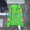 أزياء الرجال هوديس إلكتروني مطبوعة شارع عالية الهيب هوب سوياتشيرتس الأخضر مقنع البلوز هوديي رخيصة
