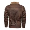 겨울 남성 모피 가죽 자켓 코트 남성 레트로 스웨이드 Streetwear Thicken Bomber 남성 브랜드 Biker AYH01 210923