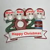 Wholesale! Christmas Decorations Tree Ornaments Writable Santa Claus Pendant Home Party Gifts For Family Friends A12