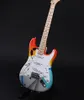 Ericclapton Crash Rainbow Crashocaster över Rainbow Electric Guitar Custom Shop Handsarbete målade Kina gitarrer