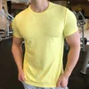 Lauftrikots Herren T-Shirt Sporthemden Spandex Kompression Quick Dry Gym Strumpfhosen T-Shirt mit rundem Kragen