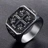 Creative Starels Men's Titanium Steel Jerusalem Ring08938340