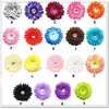 Gerbera Daisy Flower with Clips Baby Hair Bows Alligator Grip Girls Accessories Barrettes