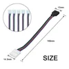 Accessori per l'illuminazione 4 Pin 4pin LED RGB Strip Extension Connector Cable Wire 25Pcs 15cm 5050 3528 led strip Cavi Clip WholesaleDropShip