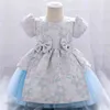 Baby Girl Clothes Vestidos Infantil dla S Księżniczka Sukienka Koronki Tutu Niemowlę 1 rok Urodziny Urodzony 210508
