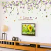 Ny lila blomsterrör sittrum sovrum hem dekoration vägg klistermärken i väggen att hålla fast på väggen 210420
