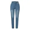 Jeans för kvinnor hög midja skinny stretch denim penna byxor kvinnlig casual slim damer kontor cowboy 210428