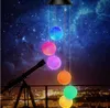 Färgbyte Novelty Lighting Solar Power Wind Chime Crystal Ball Hummingbird Butterfly Vattentät Utomhus Windchime Light för Patio Yard Garde