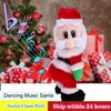 2022 Weihnachtsgeschenk Tanzen Elektrisches Musikspielzeug Weihnachtsmann Puppe Twerking Singende Dekoration für Zuhause 211019