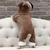 Vestuário para cães inverno quente lã roupas para animais de estimação para cães pequenos fantasia de natal macacão filhote de cachorro casaco jaqueta chihuahua roupas de pug247r