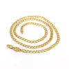 24K Gold GF 4mm CubanCurb Link Chain Necklace Miami PT Fully Choker Hip Hop DIY Stamp 24quot Unisex5491820