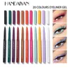 Handaiyan 20 Color Cream Gel Eyeliner Penna Makeup Rotate Eyeliner Vattentät pärlemorskimrande Matt Inte lätt till yr ögonsminkning