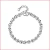 Braccialetti con ciondoli Braccialetto con sfera in zircone cubico placcato argento Braccialetto fatto a mano Gioielli da sposa per le donne Ragazze