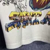 Graffiti Camiseta Homens Mulheres de Alta Qualidade Tee Oversize Tops Vintage Impresso Luva Curta Pics Real
