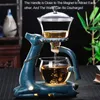 Theepotten bozzh creatieve herten glazen theepot hittebestendige infuser thee Turkse druppelpot verwarming basis voor koffie maken