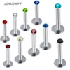 Wholes Cartílago Helix Tragus Stud anillos Oreja Uña Barra de acero inoxidable Piercing Crystal Body Jewelry Regalos para mujeres