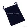 100 Pcs Black Velour Velvet Drawstring Bag Gift Wrap Bags Jewelry Pouches 7X9 cm (Brown/Blue/Red)