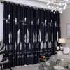 Silver Leaf Blackout Curtain for Bedroom Gold Shiny Kids Children Nursery Home Decor Window Treatment Drapes JS36C 210712