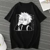 Män kvinnor t-shirt toppar kawaii jägare x jägare tshirt killua zoldyck tshirts crew nackmonterad mjuk anime manga tee skjorta kläder