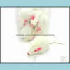 Cat Toys Real Rabbit For Cat Toys Mouse With Sound 1PC Mix Color Drop Delivery HU01D2438640