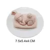 3D baby silikon mögel socker mögel choklad mögel fondant tårta dekorera verktyg söt diy sovande baby shower gör godis mögel