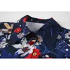 Japanse cardigan gewas blouses vrouwen zoom trekkoord slanke retro zomer shirts vrouwelijke bloemen gedrukt streetwear blusas tops 210417