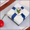 접착 스티커 테이프 사무실 학교 용품 비즈니스 산업 500pcs / 롤 크리스마스 산타 패턴 선물 장식 실내 장식 카드 씰링 레이블 크리스마스
