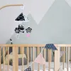 Dekorativa objekt figurer crib rattle baby barnvagn leksaker svart vit klipp på bil sittplats leksak söt spädbarn sensorisk hängande paraply vind chi