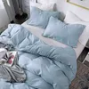 Solid Color Sanding Polyester Bedding Set 2/3PCS Duvet Cover Set,Comfortable Bed Linens (No Fitted Sheet) Home Textile 211007