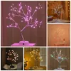 Fil de cuivre créatif perle arbre lampe à LED étoiles flocons de neige lumières chambre lampes décoratives décoration de Noël USB veilleuse T9I001409