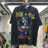 Camicie T shirt Uomo Donna Alta qualità Divertente Rock Roll Stampa Tee Oversize Top Vintage Manica corta Real Pics